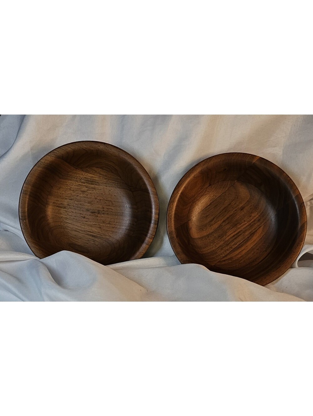 Bowls Wood Walnut Set Of 2 - Dish 7"